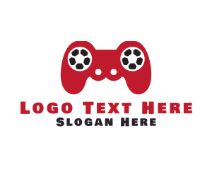 Console Game - Soccer Gaming Controller logo design