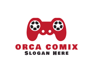 Console - Soccer Gaming Controller logo design