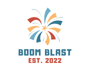 Pyrotechnics Star Explosion logo design