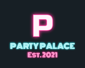 Neon Party Bar logo design