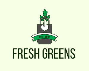 Vegetable - Vegetable Bag Badge logo design