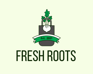 Radish - Vegetable Bag Badge logo design