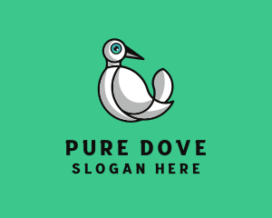 Dove Wing Outline logo design