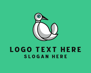 Pigeon - Dove Wing Outline logo design
