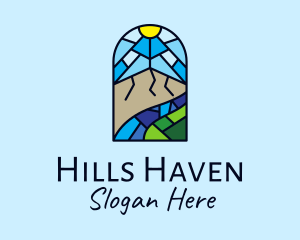 Stained Glass Scenic Rural logo design