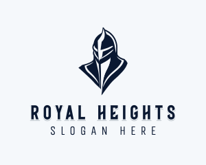 Medieval Knight Helmet logo design