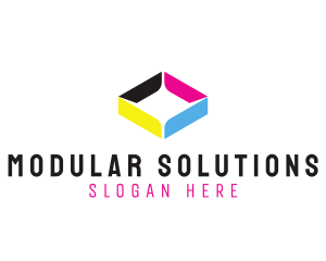 Modular - Colorful Diamond  Shape logo design