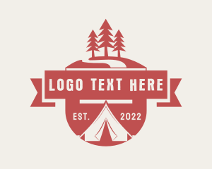 Hipster - Nature Camping Emblem logo design