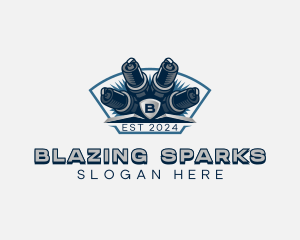 Automotive Engine Spark Plug logo design