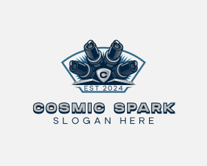 Automotive Engine Spark Plug logo design