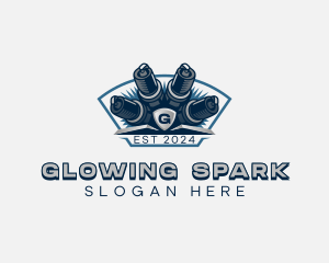 Automotive Engine Spark Plug logo design