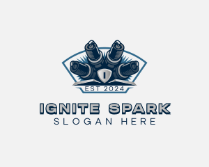 Automotive Engine Spark Plug logo design