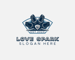 Automotive Engine Spark Plug logo design