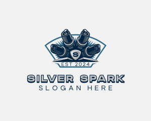 Automotive Engine Spark Plug logo design