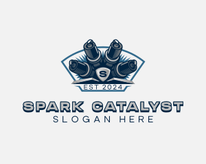 Automotive Engine Spark Plug logo design