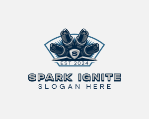 Automotive Engine Spark Plug logo design