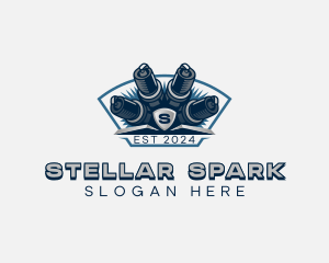 Automotive Engine Spark Plug logo design