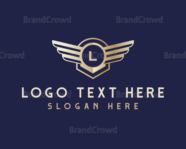 Premium Airline Wing Badge Logo