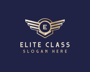 Premium Airline Wing Badge logo design