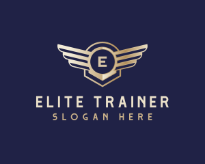 Premium Airline Wing Badge logo design