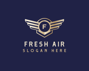 Premium Airline Wing Badge logo design