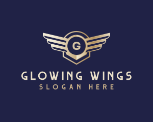 Premium Airline Wing Badge logo design