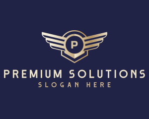 Elite - Premium Airline Wing Badge logo design