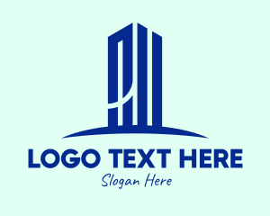 Simple Tall Building  Logo