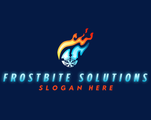 Freeze - HVAC Cooling Heating logo design