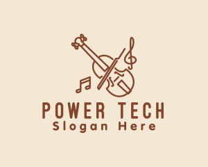 Music Store - Elegant Violin Music logo design