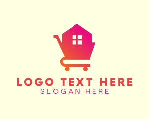 Hardware - House Shopping Cart logo design