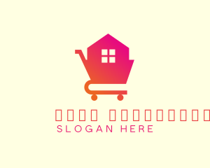 Online Shopping - House Shopping Cart logo design