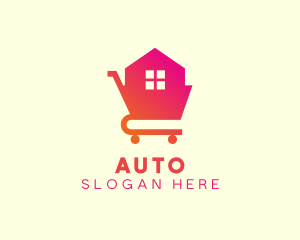 Fixtures - House Shopping Cart logo design
