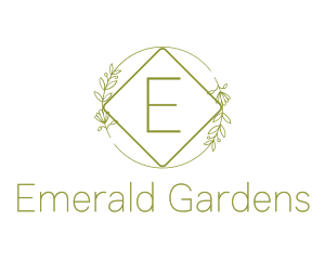 Nature Garden Wreath logo design