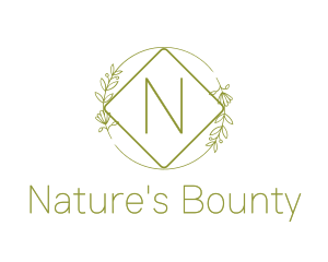 Nature Garden Wreath logo design