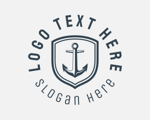 Fisherman - Maritime Sea Anchor logo design