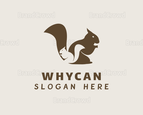 Brown Squirrel & Pup Logo