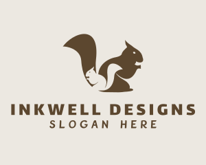 Brown Squirrel & Pup Logo