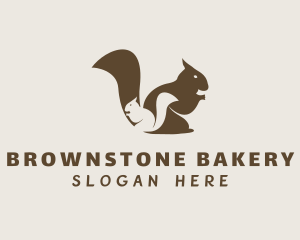 Brown Squirrel & Pup logo design