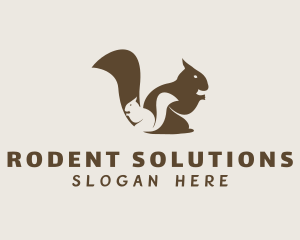 Brown Squirrel & Pup logo design