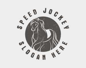 Jockey - Rustic Horse Racing logo design
