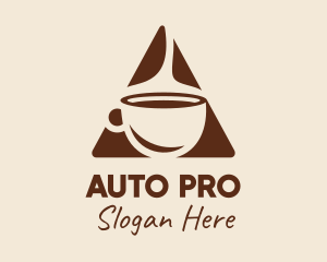 Coffee Machine - Triangle Hot Coffee logo design
