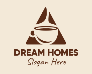 Coffee Cup - Triangle Hot Coffee logo design