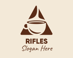 Caffeine - Triangle Hot Coffee logo design