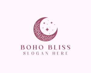 Floral Moon Wellness logo design