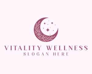 Floral Moon Wellness logo design