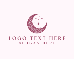 Artisanal - Floral Moon Wellness logo design