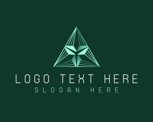 Tech - Abstract Triangle Pyramid logo design