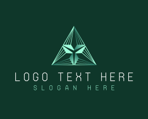 Abstract Triangle Pyramid Logo