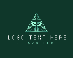 Abstract Triangle Pyramid Logo